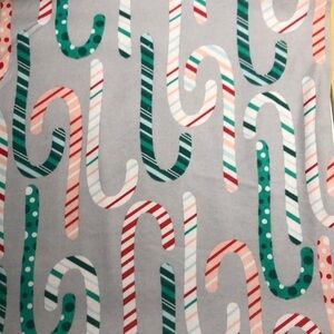 2 yard candy cane Christmas Flannel Fabric #8